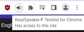 Speaker in circle TextAid icon